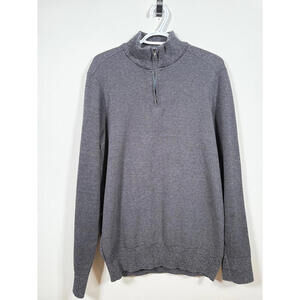 Robert Graham Men's Quarter-Zip Sweater Gray — Size L